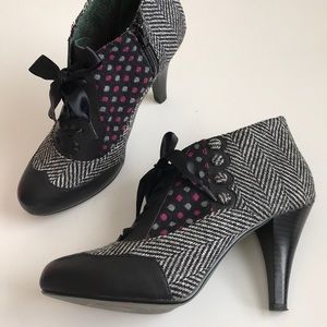 Poetic license London mixed media leather + tweed